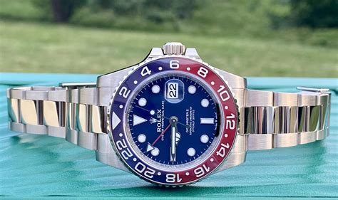 rolex gmt master 2 white gold diamond|Rolex pepsi white gold price.